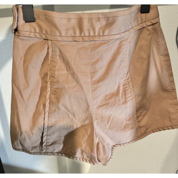 ELIZABETH AND JAMES Shorts M Paperbag 3.5" Chambray Walking Pull On Cotton Beige - Picture 3 of 3